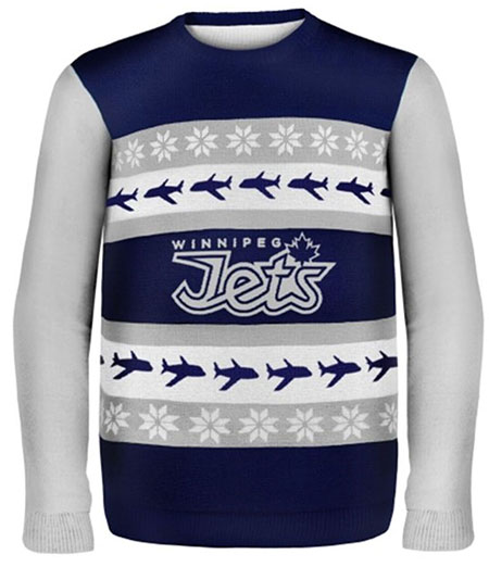 Winnipeg Jets Personalized Navy Ugly Christmas Sweater - USALast