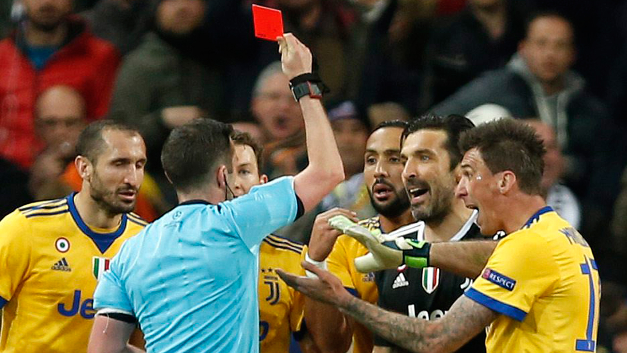 Juve’s Buffon slams referee after late penalty and red card